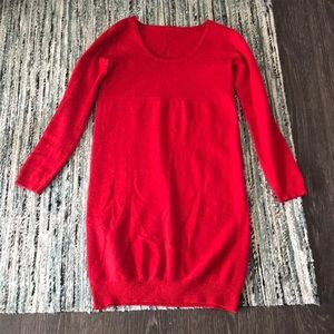 Red cashmere tunic